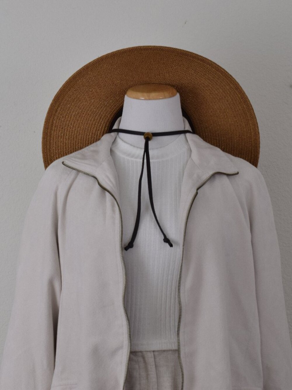Ivory FU DA New York Soft Fleece Zip-up Jacket with Pockets size M